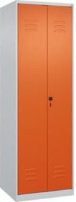 C+P Putzmittel-Spind Classic PLUS mit 2 Abteilen und Sicherheits-Drehriegel, Farbe: Grau, B/T/H: 185 x 60 x 50 cm - Bild 1