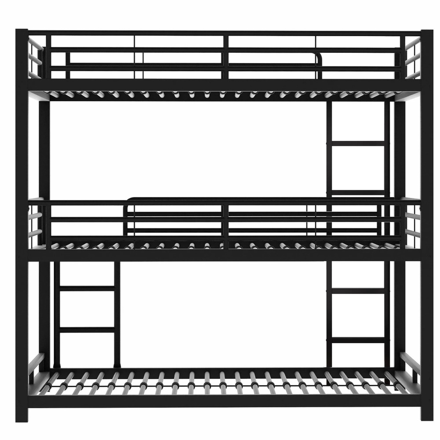 okwish Etagenbett aus Metall in Schwarz, B/T/H: 90 x 200 x 191 cm (ohne Matratze) - Bild 2