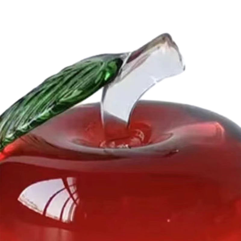 Dekorative Obstfigur aus Glas von homyl in Rot als Briefbeschwerer und Kunsthandwerk für Tisch, Büro oder Heimdekoration - Bild 4