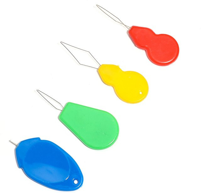 10er Set Nadel Einfädler in gemischten Farben aus Kunststoff für DIY Näharbeiten - Bild 1