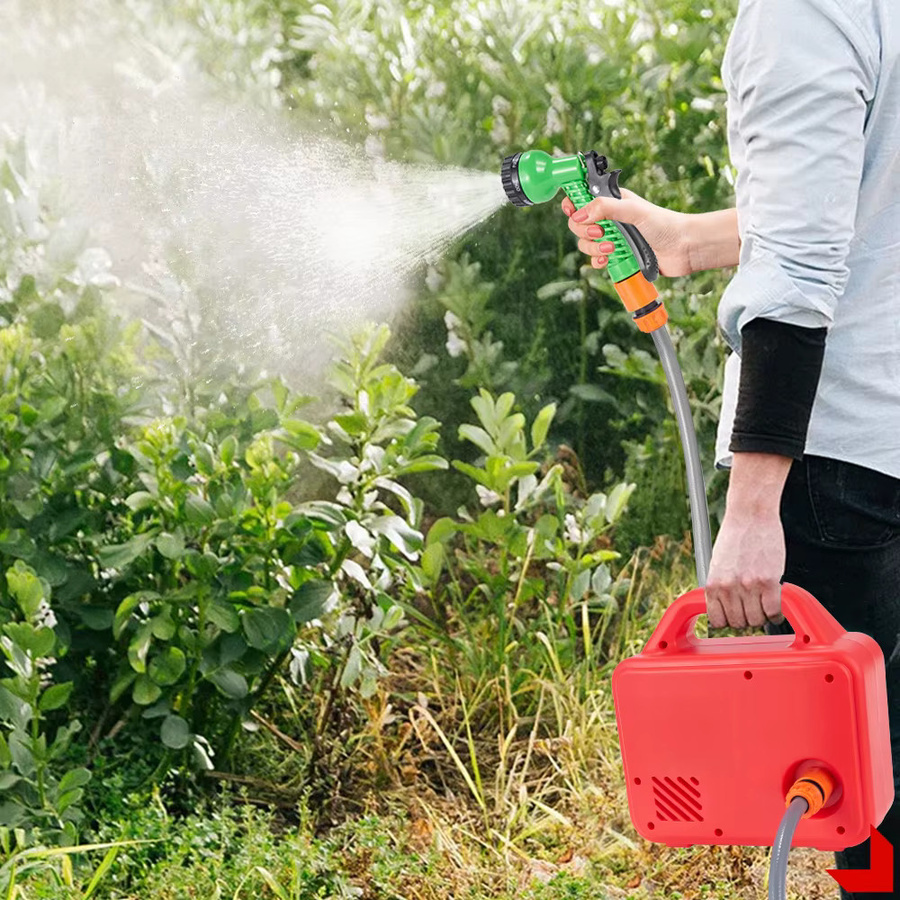 ONEVAN Elektrische Wasserpumpe 260 W, Akkubetrieben für Makita 18 V LXT Akkus, Rot - Bild 2