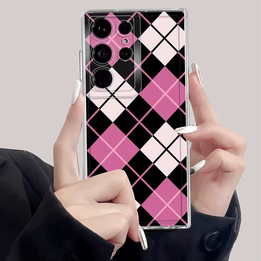 Samsung Handyhülle Soft Cover für Galaxy Note 20 Ultra S24 S23 Ultra S22 S21 S20 Plus in Rosa und Schwarz - Bild 2
