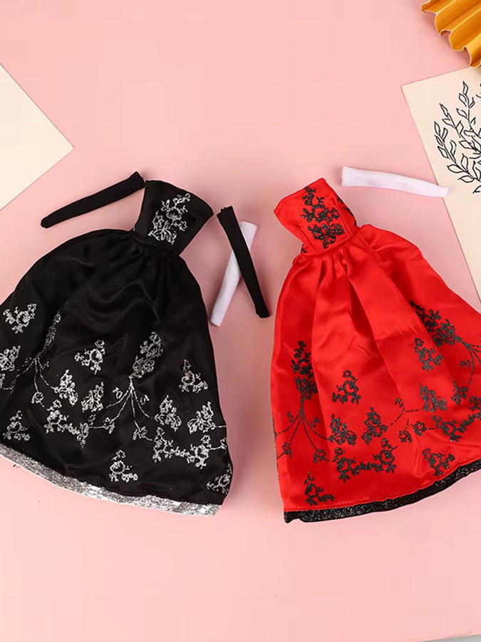 DIAPER&CORED Prinzessin Kleid Bankett Party, Puppenkleidung, Tüllkleid mit Stickerei, für 11 Zoll Puppe - Bild 5