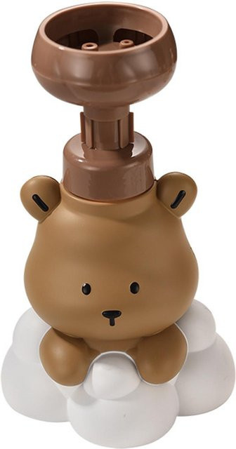 Pretty life Schaumseifenspender in Bärenform, nachfüllbare Pumpflasche für Badezimmer, Braun - Bild 1