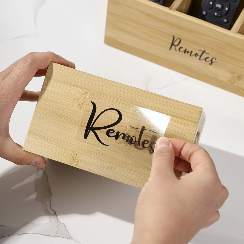 Rustikaler Fernbedienungshalter aus Holz in Braun als Aufbewahrungsbox im Landhausstil - Bild 5
