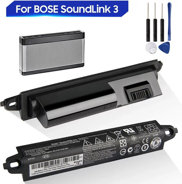 Ersatzakku für Bose SoundLink 1 2 3, wiederaufladbarer Li-Ionen-Akku mit 2230 mAh in Schwarz - Bild 1