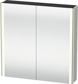 Duravit Universal-Spiegelschrank XSquare mit LED, 2 Türen, Betongrau matt, B/H/T: 80 x 80 x 15,5 cm - Bild 1