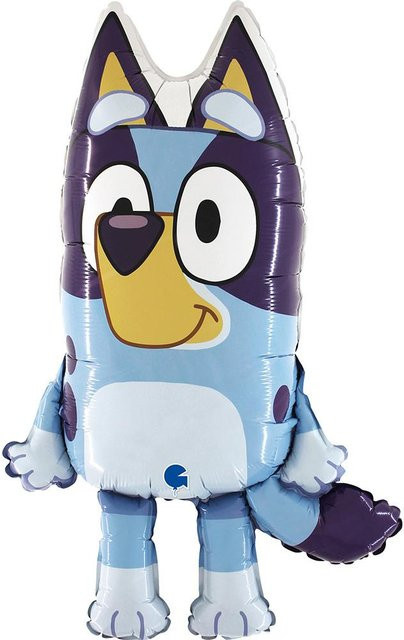 Bluey Folienballon in Blau, Höhe: 91 cm - Bild 1