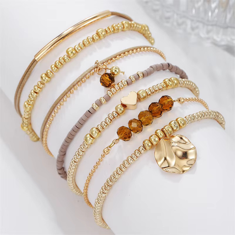 RINHOO FRIENDSHIP Armbänder, Perle, Gold, Damen - Bild 2