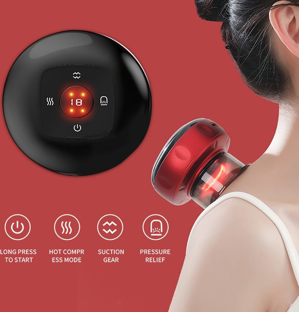 SALORIE Elektro-Schröpftherapie-Massagegerät, Unisex, Schwarz - Bild 1