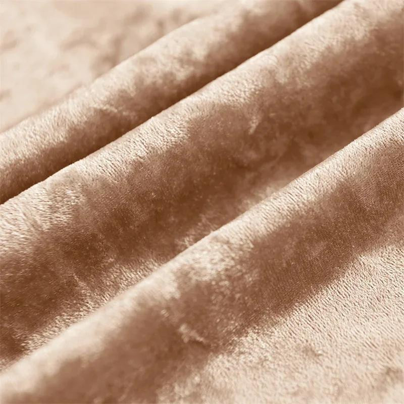 Samt Stuhlbezug aus Polyester für Esszimmerstühle, elastische Schutzhülle für Bankett und Party, einfarbig - Bild 2