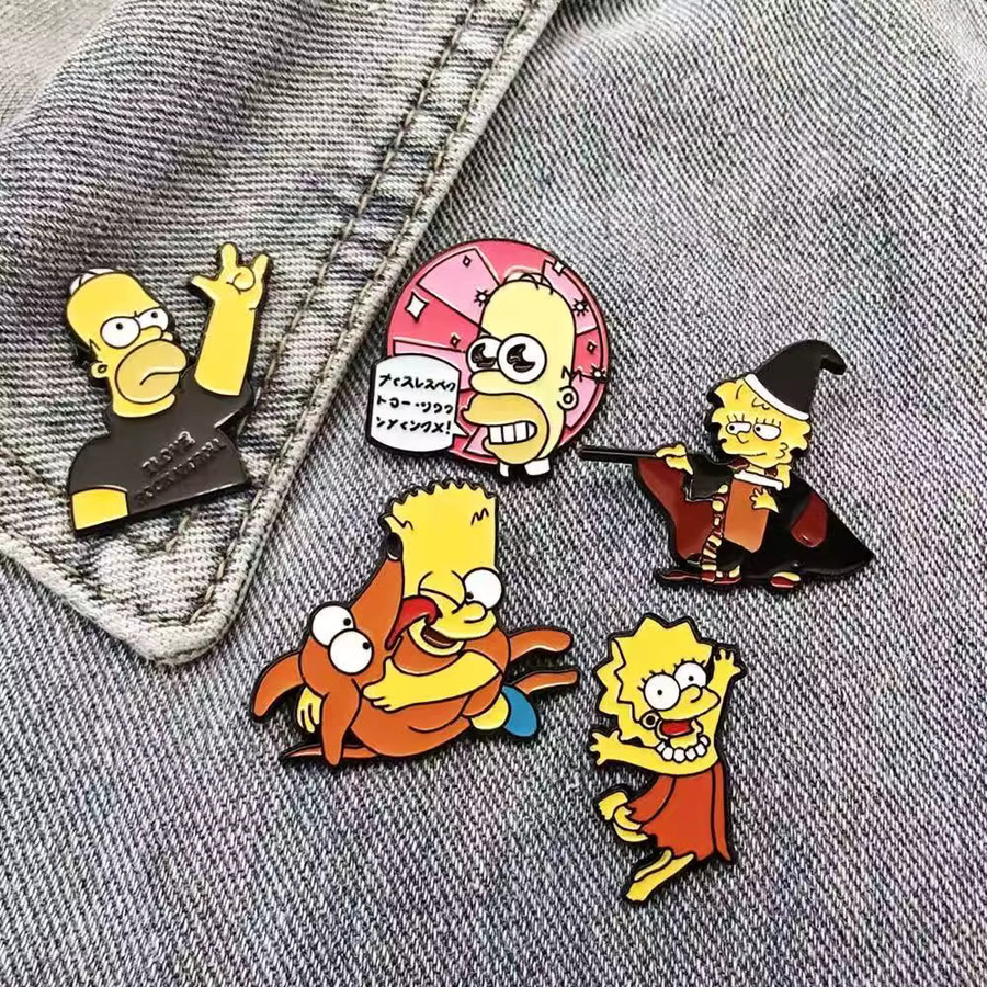 The Simpsons Broschen-Set, 5-teilig, Emaille, Bunt, Unisex - Bild 5
