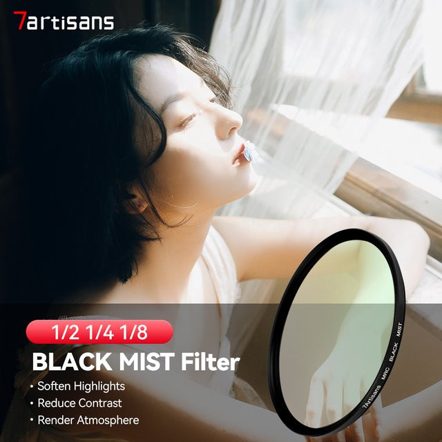 7artisans Black Mist Diffusion Kameraobjektivfilter für Video und Porträtfotografie in Schwarz - Bild 1