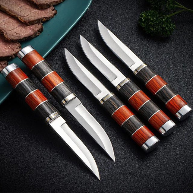 GuanQi Chefmesser aus Edelstahl mit Holzgriff in Silber - Bild 1