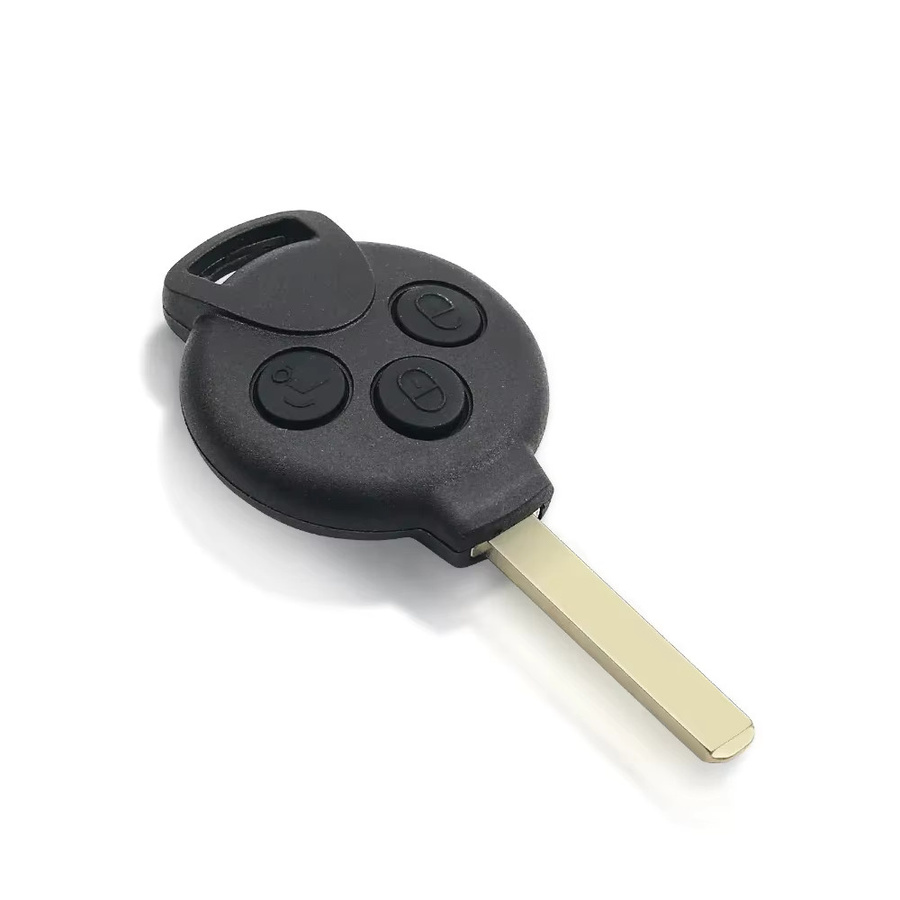 KEYYOU Auto Fernbedienung Schlüssel für Mercedes Benz Smart Fortwo 451, 3 Tasten, ID46 Chip, 433 MHz, Schwarz - Bild 2