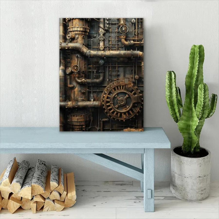 CIFBUY Steampunk Metall-Blechschild Retro Wanddekoration Abstract Poster, Breite: 30,0 cm, Höhe: 20,0 cm - Bild 2