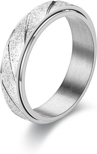 POMOiii Spinner Angst Ring, Edelstahl, Silber, 6mm, Unisex - Bild 1