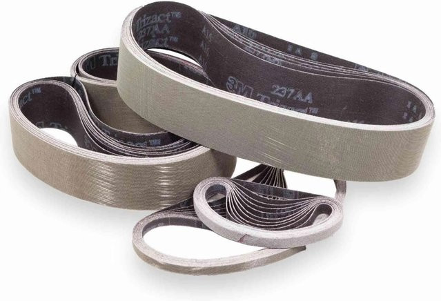 3M Trizact Gewebe Schleifbänder 237AA Korn 240, Grau, 10 Stück, B: 33 mm, H: 330 mm - Bild 1