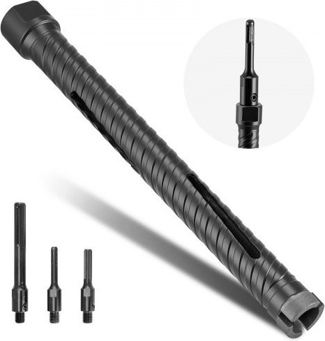 VEVOR Diamant-Kernbohrer Set mit M16 Innengewinde und 3 Adaptern für Stahlbeton, Ziegel und Mauerwerk, Durchmesser: 25 mm, Bohrtiefe: 241 mm - Bild 1