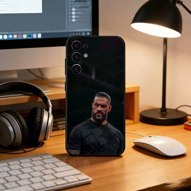 R-Roman R-Reigns Silikon Handyhülle für Samsung Galaxy S24 S23 S22 S21 S20 Ultra Plus FE in Schwarz - Bild 1