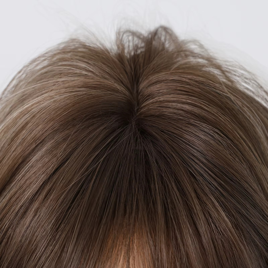 HAIRCUBE Synthetische Perücke, mittellang, gewellt, braun-blond, Damen - Bild 3