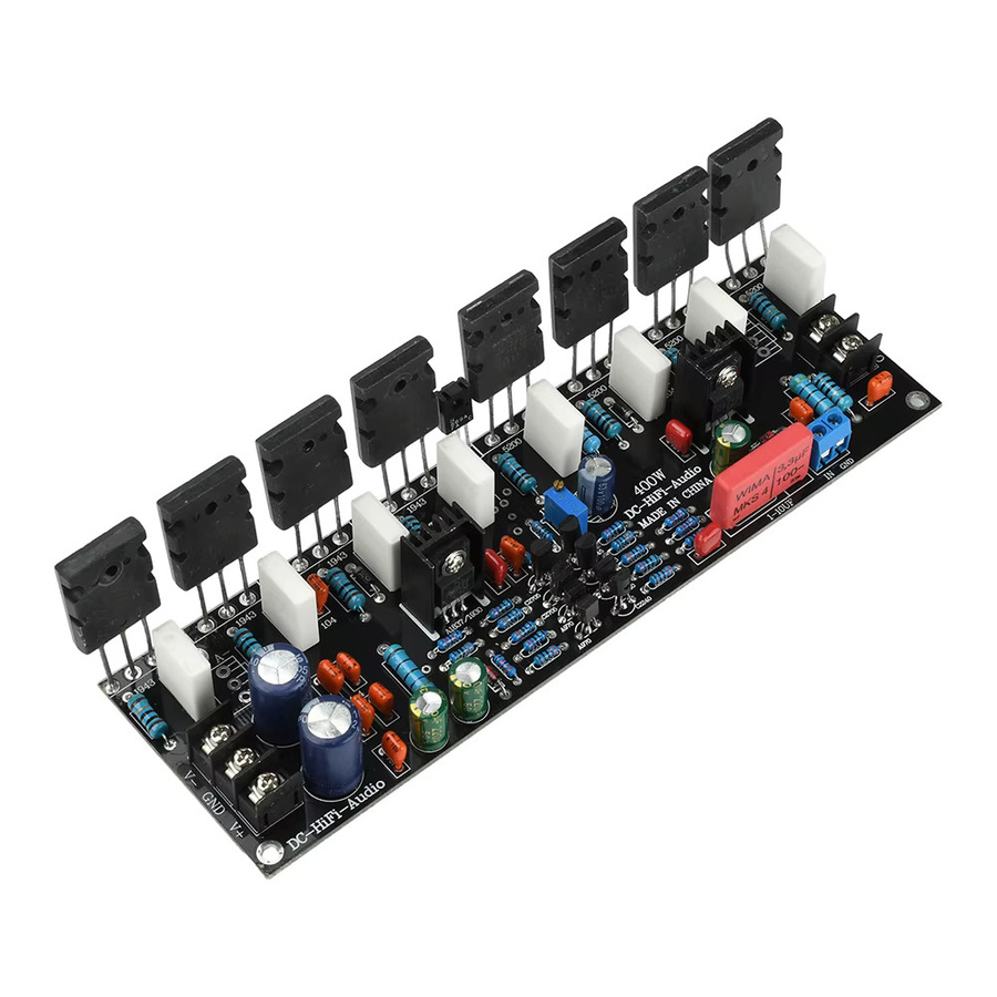 Einkanal-Leistungsverstärker mit 1943+5200 Chips für DC 20V-90V, Hochleistungs-Audioverstärker mit bis zu 500W - Bild 5