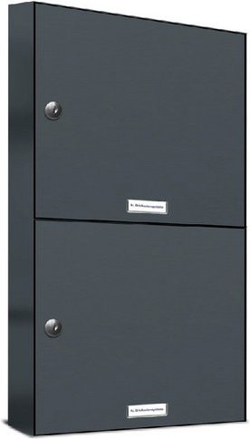 AL Briefkasten für 2 Parteien mit Zaundurchwurf, grau, B/H/T: 153,357 x 68,4 x 11,6 cm - Bild 1