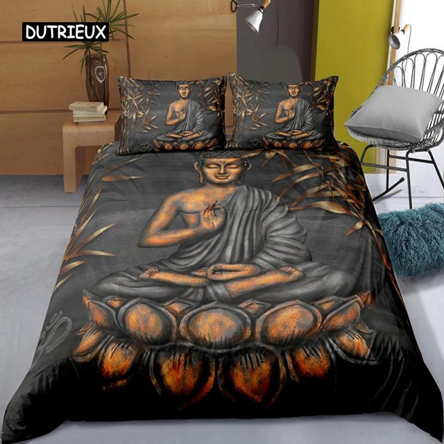 Bettwäscheset Buddha Mandala Boho Design von Binchi Outdoor Product, bunt, Material Polyester, Breite: 140 cm, Höhe: 210 cm - Bild 1