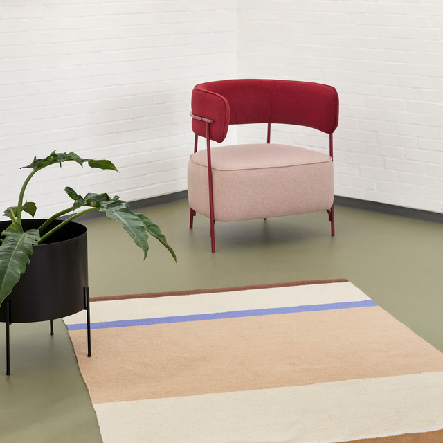 Hübsch Interior Teppich Desert in Multicolour im Color-Blocking-Stil, B/T: 180 x 120 cm - Bild 1