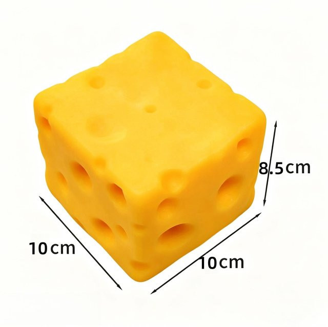 Squishy Quadrat Käse Quetschspielzeug, Langsamer Rückprall, Stressabbau, Sensorisches Spielzeug - Bild 1