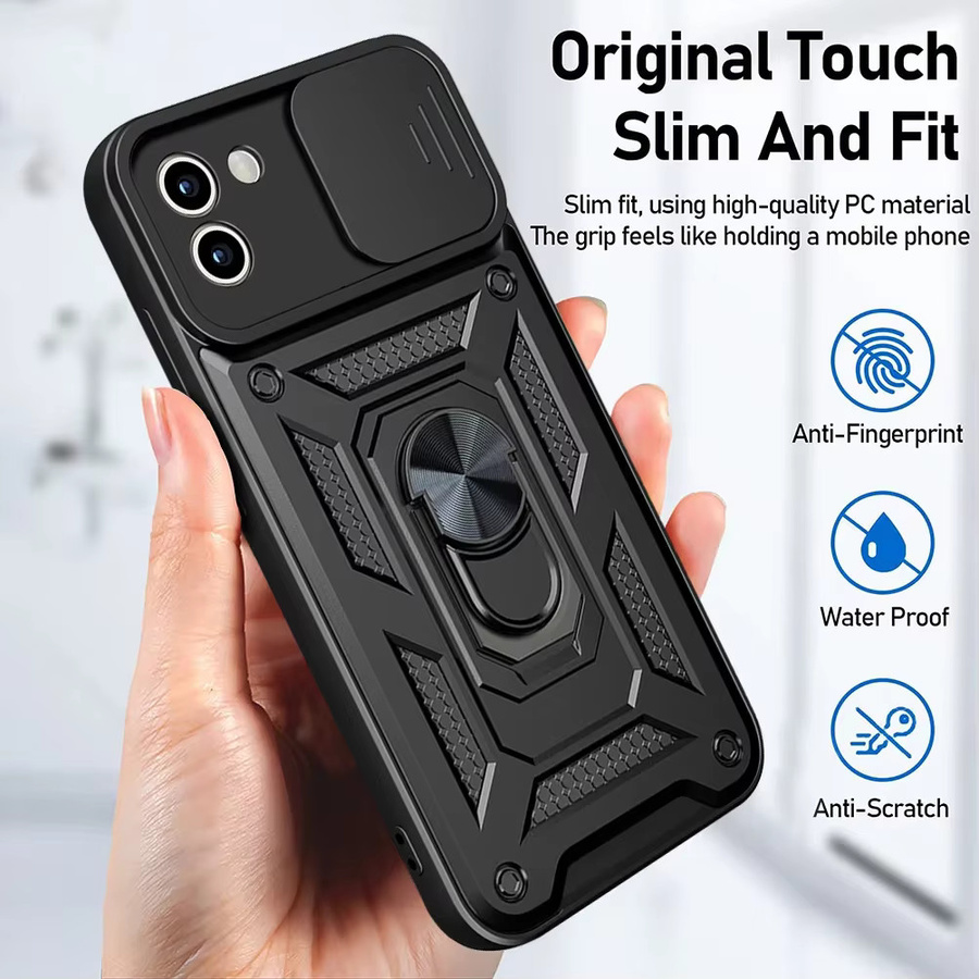 Stoßfeste Rüstung-Schutzhülle für Samsung Galaxy A02 A03 A04 A05 A11 A12 A13 A14 mit Auto-Halterung in Schwarz oder Blau - Bild 3