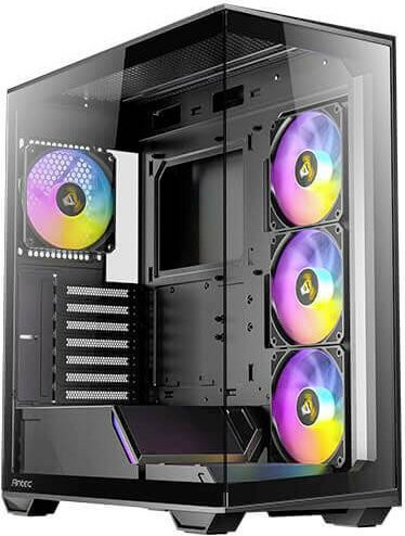 Antec Constellation C3 ARGB Midi Tower PC-Gehäuse ATX mit gehärtetem Glas Seitenteil und USB-C, Schwarz - Bild 1