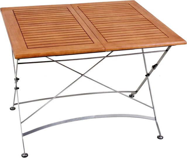 Garden Pleasure Klapptisch Wien aus Eukalyptus-Holz, rechteckig, Braun-Schwarz, B: 150 cm, T: 90 cm - Bild 1