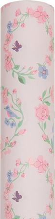 Rico Design Geschenkpapier Rosen Kränze in Rosa und Pink Multicolour