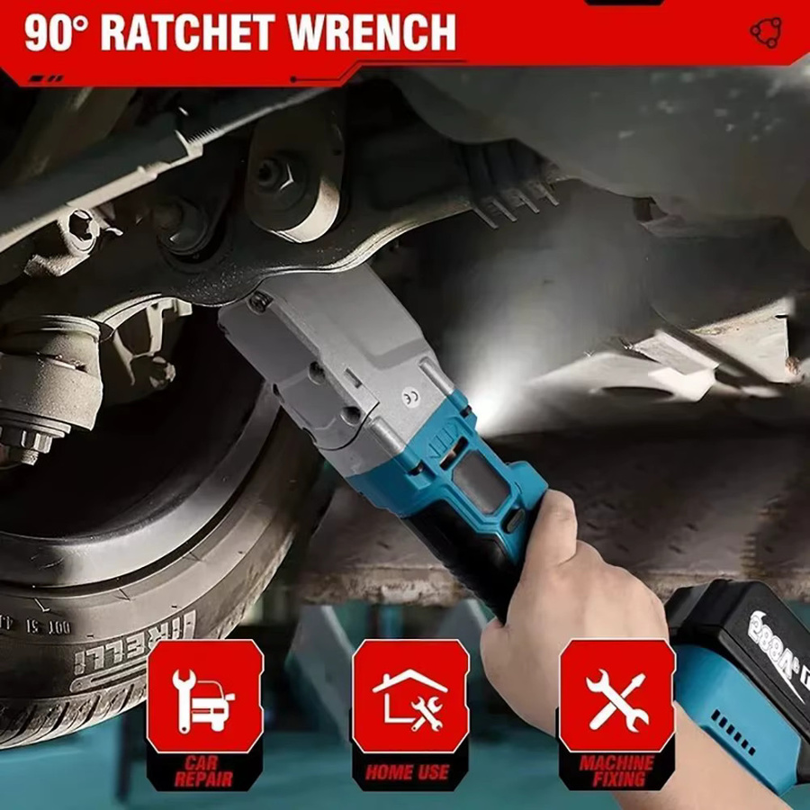Bürstloser elektrischer Ratschenschlüssel 1/2 Zoll von Makita für 18V Akkus in Blau mit 1000NM Drehmoment und 4800RPM für die Autoreparatur - Bild 5