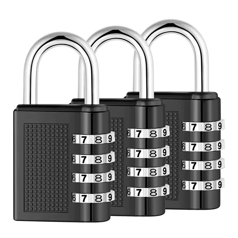 Sicheres 4-stelliges Zahlenschloss aus Zinklegierung von xmshxltd in Schwarz für Gepäck und Outdoor - Bild 4