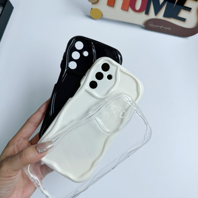 Samsung Galaxy A56 5G Handyhülle TPU Wave Soft Case Cover in Weiß für SM-A566V, SM-A566B, SM-A566B/DS - Bild 1