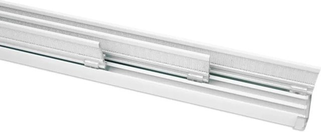Gardinia Flächenvorhangschiene Komfort Komplett-Set U-Form aus Aluminium in Weiß, Länge: 170 cm - Bild 1