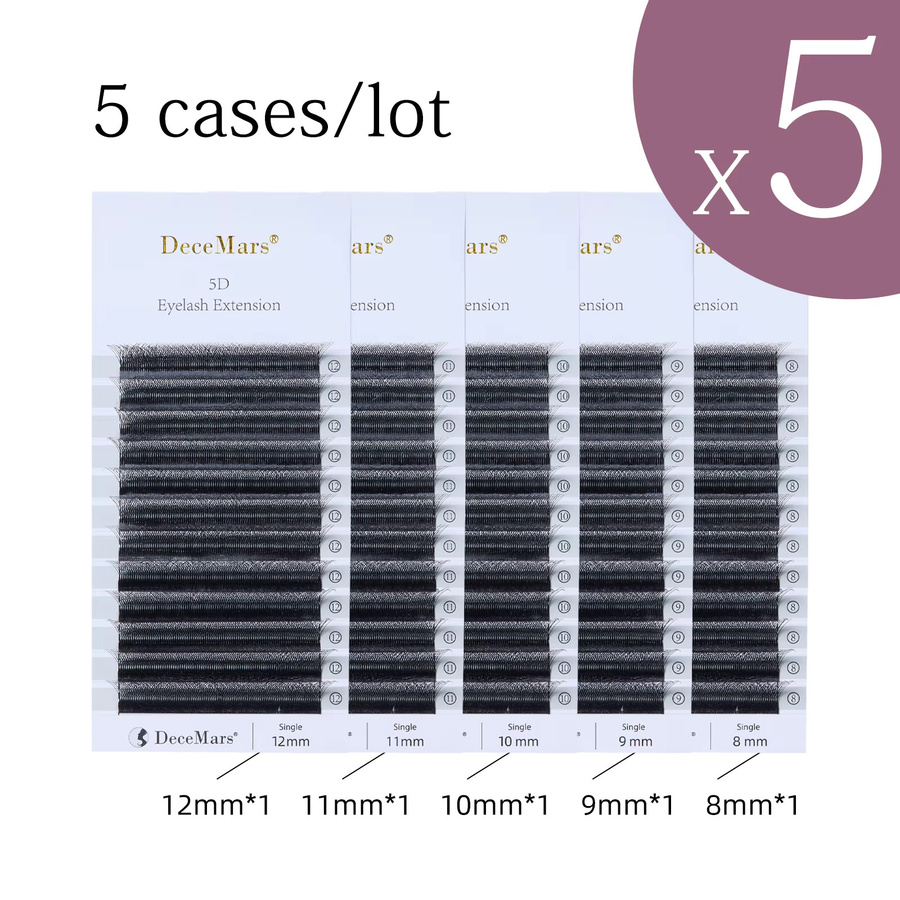 DeceMars Wimpernverlängerung 5D W-Form, 5 Stück Set - Bild 2