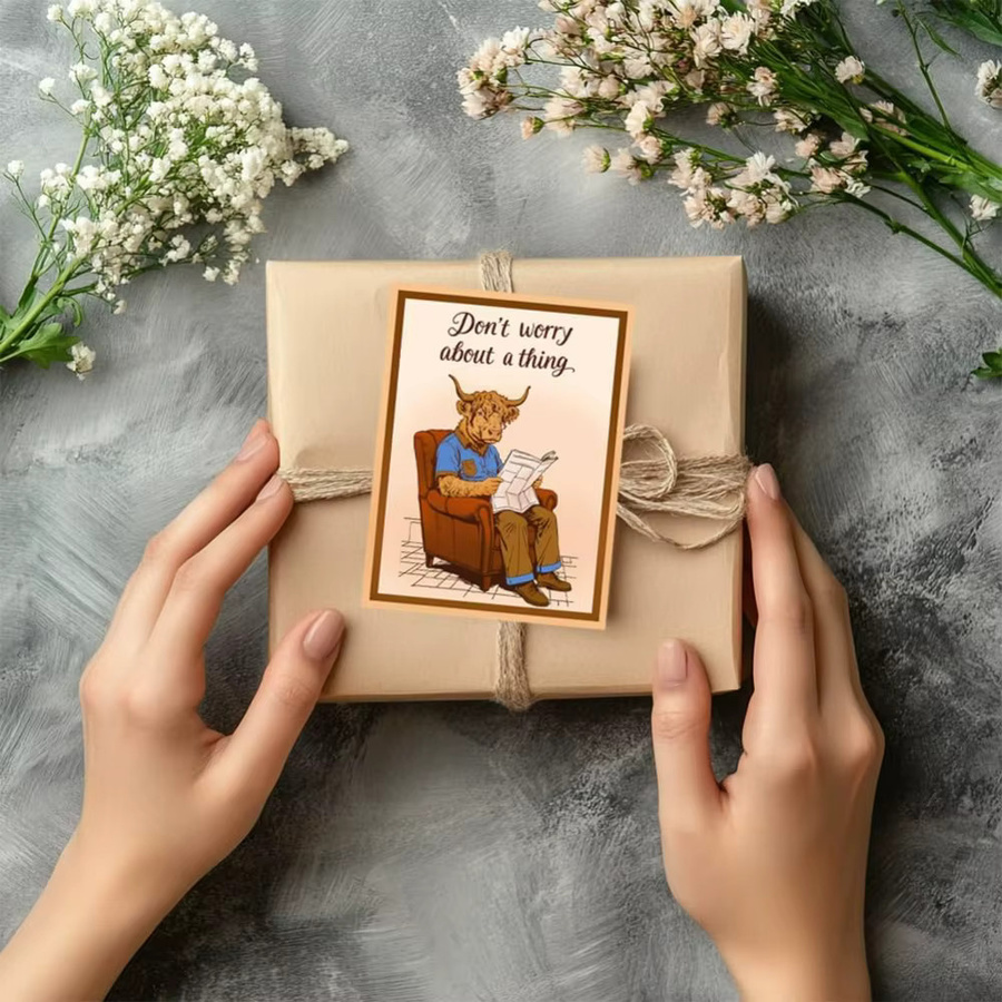 Transparenter Prägestempel mit Highland Cattle Motiv für Kaffeetassen aus Kunststoff - Bild 3