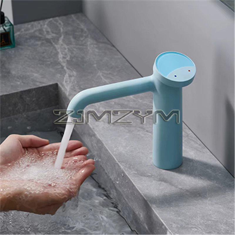 ZJMZYM Waschbecken Wasserhahn aus Messing für Aufsatzmontage, Heiß-Kalt-Mischer in Chrom und Multicolour - Bild 1