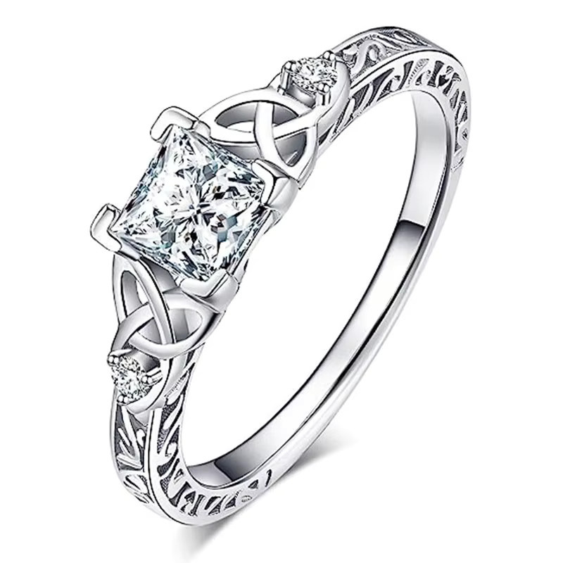 Huitan Nobel Zirkonia-Ring, Silber, Damen - Bild 2