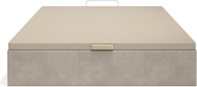 Vente-unique Bettgestell Cenovas mit Bettkasten in Beige, Stoff, B/T: 160 x 200 cm - Bild 1