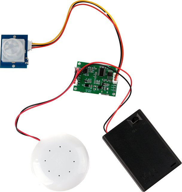 MP3 Tonaufnahmemodul mit PIR-Infrarot-Sensor und USB-Download sowie TF-Karten-Unterstützung in Multicolor für Sprachausgabe und DIY-Projekte - Bild 1