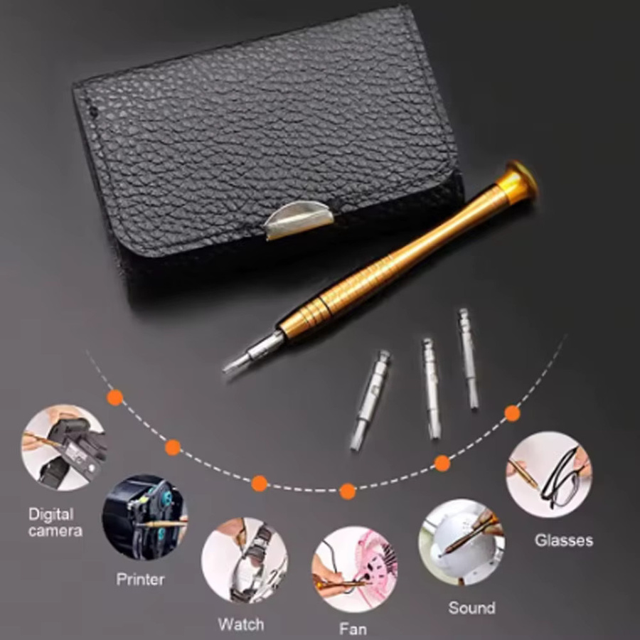 25-in-1 Mini-Präzisions-Schraubendreher Set in Schwarz für Elektronik-Reparaturen an iPhone, Kamera, Uhr, Tablet und PC - Bild 3