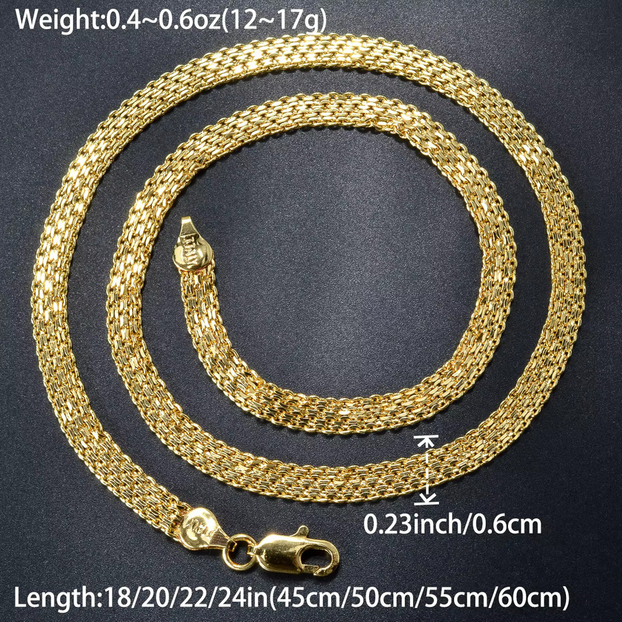 Halskette 18 Karat vergoldet, unregelmäßige Texturen, Unisex - Bild 5