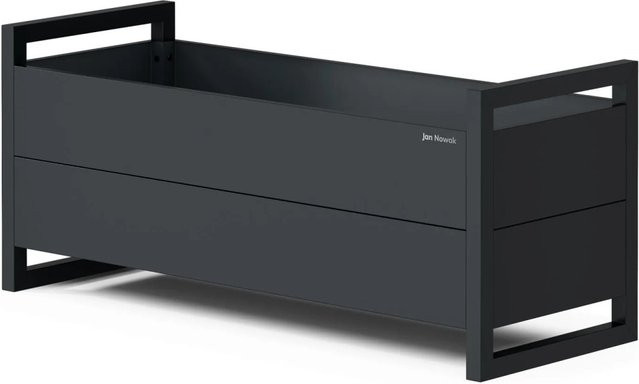 JAN NOWAK Blumenkübelverkleidung MARGARET aus Metall in Anthrazit, B/T/H: 100 x 43 x 38 cm - Bild 1