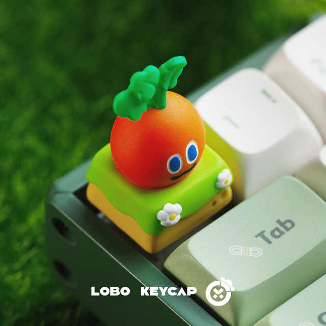 Kawaii Cartoon Karotte Sänger Mayday Personalisierte Mechanische Tastatur Tastenkappen aus Harz in Orange - Bild 1