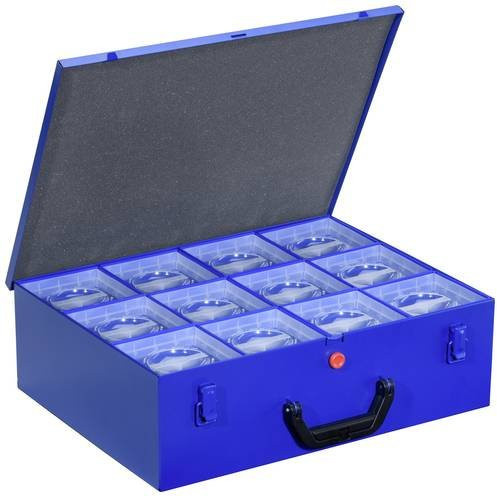 Allit EuroPlus Pro M44XH-12L Sortimentskoffer in Blau und Stahl, 12 Fächer, B: 37,0 cm, T: 44,0 cm, H: 13,5 cm - Bild 1