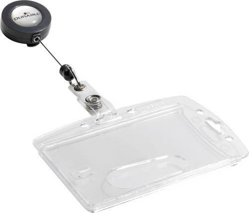 Durable Ausweishalter Hartbox mit Jojo für 1 Karte, transparent, 10 Stück - Bild 1